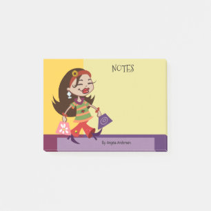 Girly Shopping Design Post It Notes
