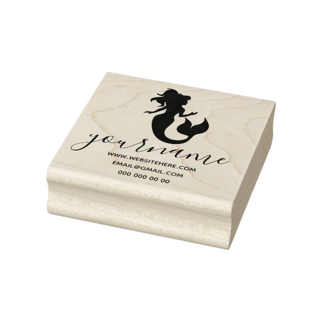 Girly Signature Mermaid Rubber Stamp (Stamp)