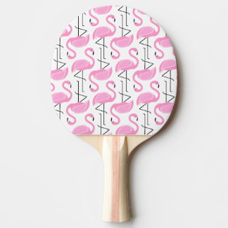 Girly Simple Modern Pink Flamingo Pattern Ping Pong Paddle