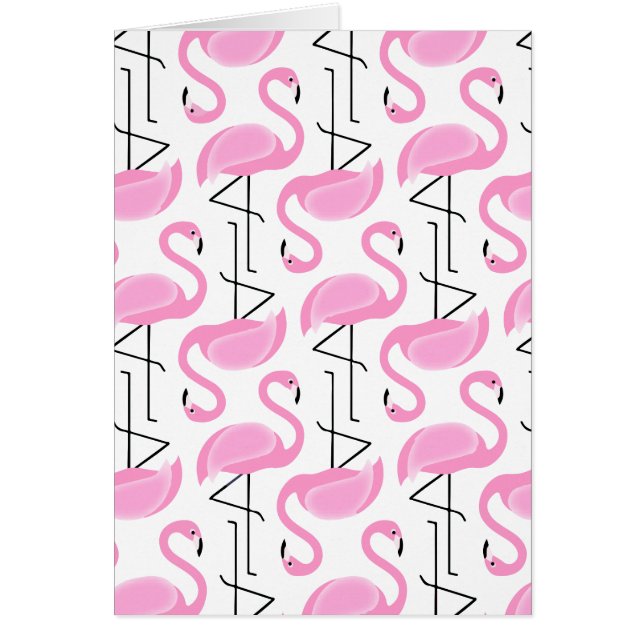 Girly Simple Modern Tropical Pink Flamingo Pattern (Front)