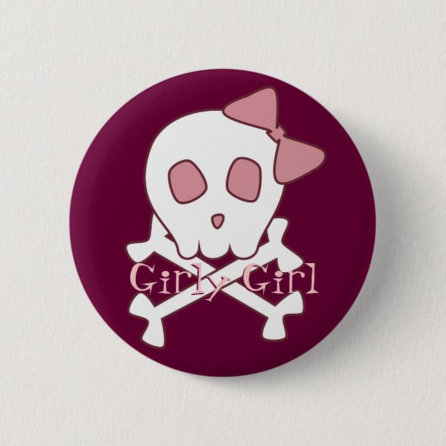Girly Skull Button (Front)