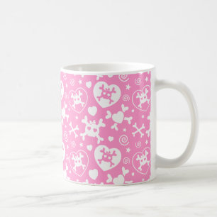 Girly Skull Pattern Coffee Mug