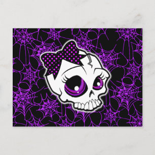 Girly Skull Postcard