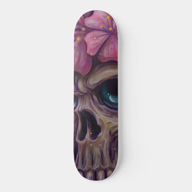 girly skull skate deck (Front)