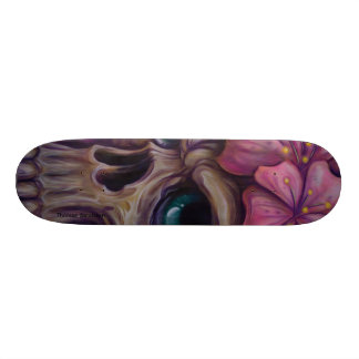 girly skull skate deck