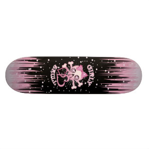 Girly Skull Skate Skateboard