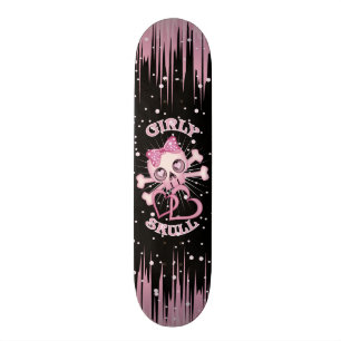 Girly Skull Skate Skateboard