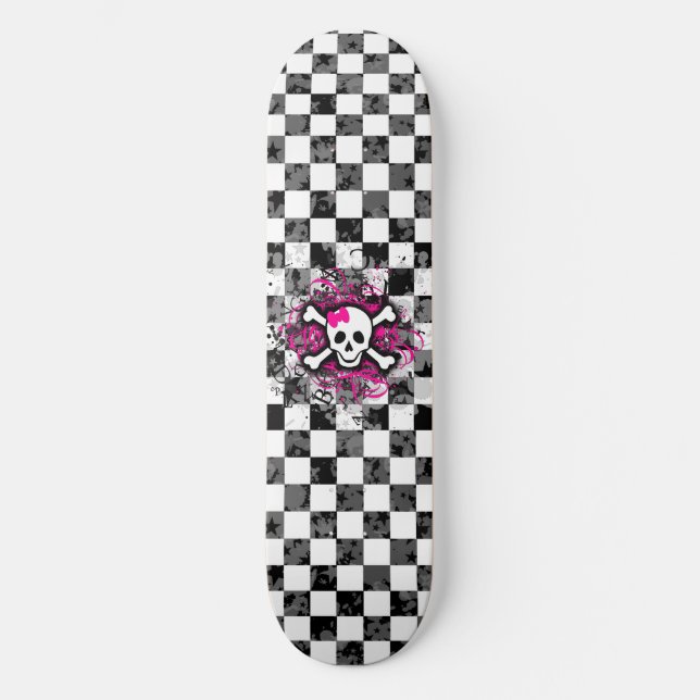 Girly Skull Skateboard (Front)