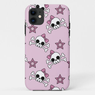 Girly Skulls and Stars iPhone 11 Case
