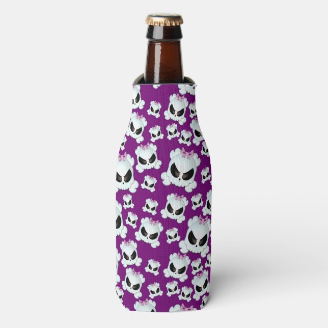 Girly Skullz Bottle Cooler (Bottle Front)