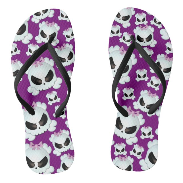 Girly Skullz Thongs (Footbed)