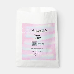 Girly small business handmade gifts made love QR Favour Bag