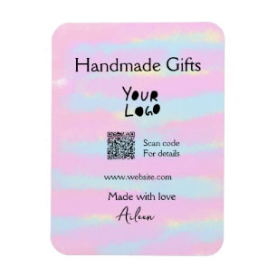Girly small business handmade gifts made love QR Magnet