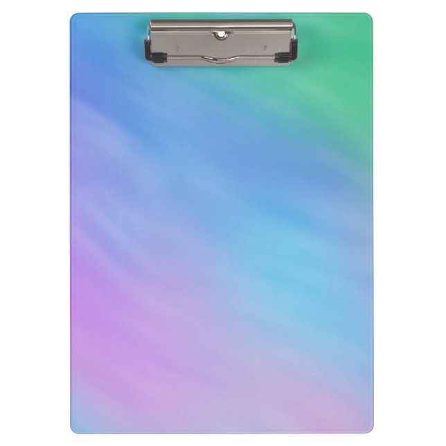 Girly Soft Rainbow Sky Clipboard (Front)
