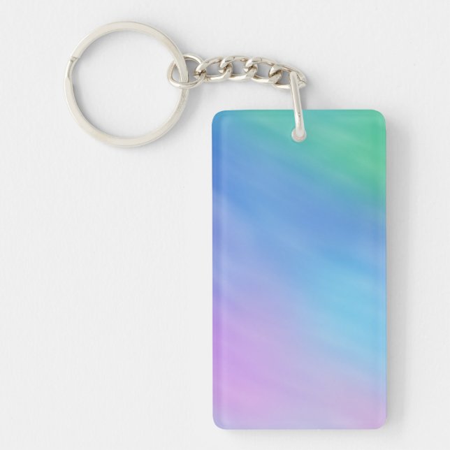 Girly Soft Rainbow Sky Key Ring (Front)