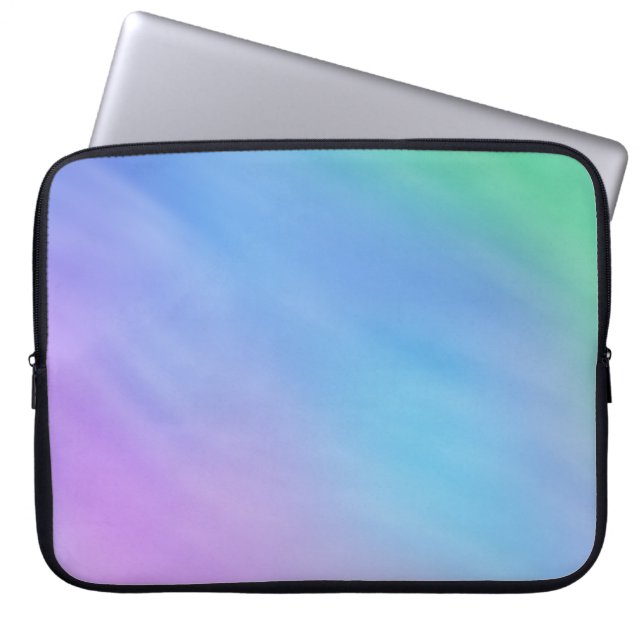 Girly Soft Rainbow Sky Laptop Sleeve (Front)