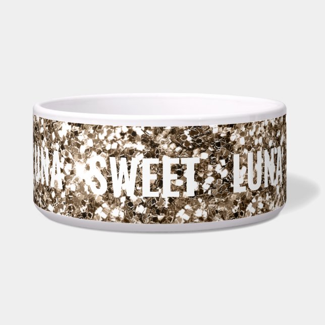 Girly Spark Glittery Sweet Luna Dog Name Pet  (Left)