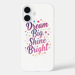 Girly Sparkle and Stars Motivation iPhone 16 Case