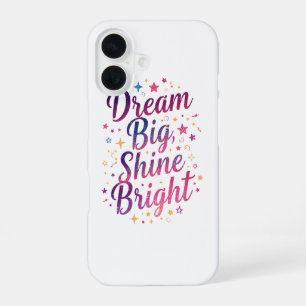 Girly Sparkle and Stars Motivation iPhone 16 Case