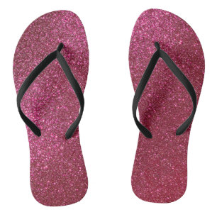Girly Sparkly Wine Burgundy Red Glitter Thongs