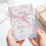 Girly Splish Splash Mermaid Birthday Bash Party Invitation<br><div class="desc">Splish Splash! Get ready to dive into an unforgettable underwater adventure with our captivating mermaid-themed birthday invitation. This beautifully designed invitation showcases a delightful mermaid tail,  accompanied by whimsical starfish,  vibrant corals,  and delicate seashells in a soothing palette of soft pink,  lavender,  and teal.</div>