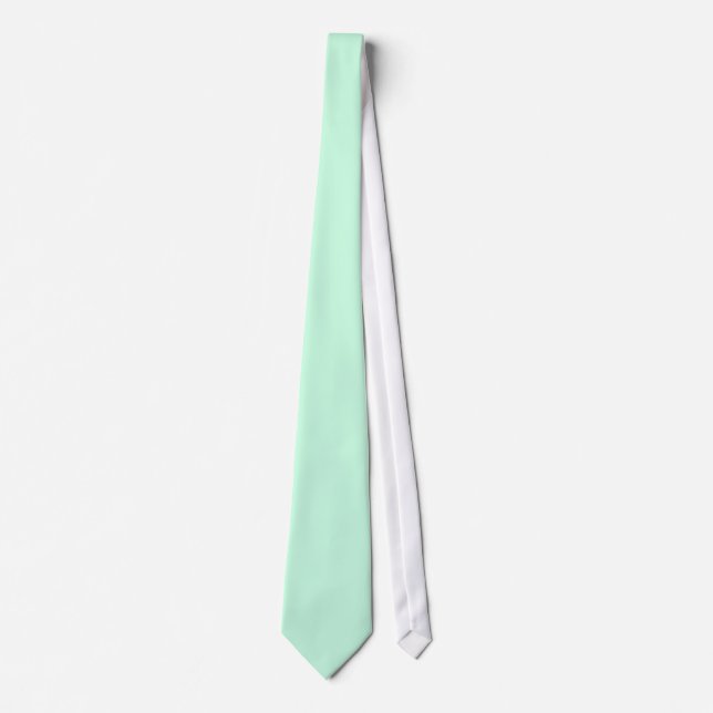 girly spring colour pastel seafoam green mint tie (Front)