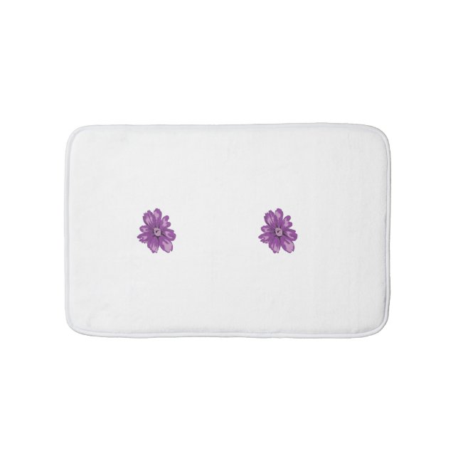 Girly Style, Light Eggplant, Bleached Cedar Bath Mat (Front)