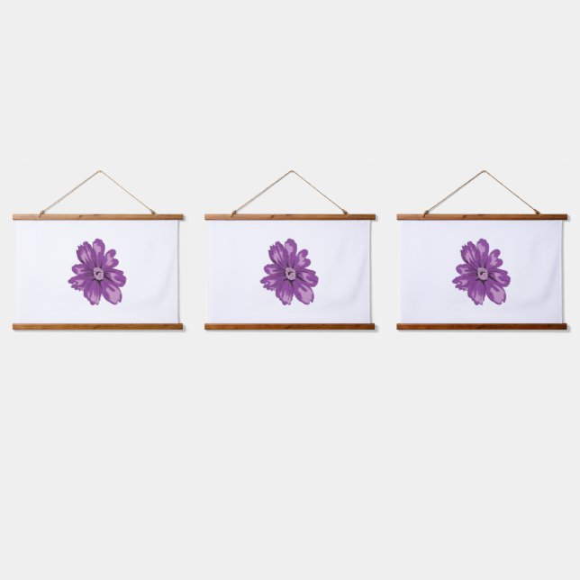 Girly Style, Light Eggplant, Bleached Cedar Hanging Tapestry (Triple)