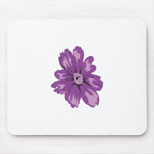 Girly Style, Light Eggplant, Bleached Cedar Mouse Pad (Front)