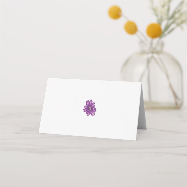 Girly Style, Light Eggplant, Bleached Cedar Place Card (Front)