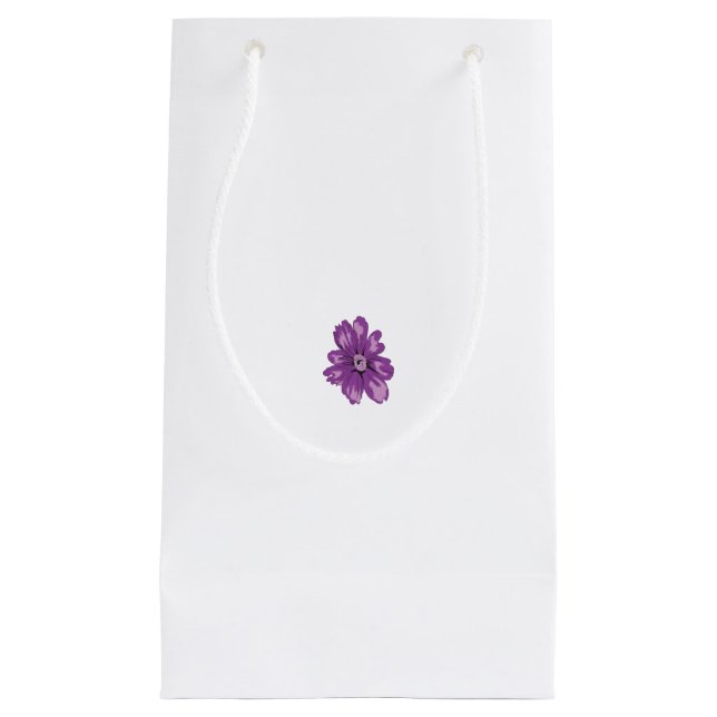 Girly Style, Light Eggplant, Bleached Cedar Small Gift Bag (Front)