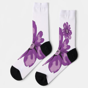 Girly Style, Light Eggplant, Bleached Cedar Socks