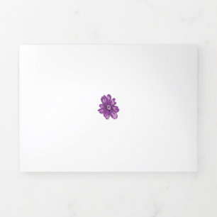 Girly Style, Light Eggplant, Bleached Cedar Tri-Fold Card
