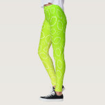 girly summer fresh green yellow lemon pattern leggings<br><div class="desc">Cute and fresh design featuring lemon pattern and gradient yellow and green.</div>