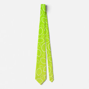 girly summer fresh green yellow lemon pattern tie