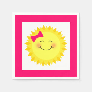 Girly Sunshine Party Napkin