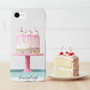 Girly Sweet 16 Pink Birthday Cake Monogrammed