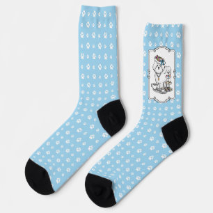 Girly Tea Party Bichon Frise Dog - Cute Socks