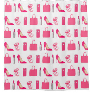Girly things custom shower curtain