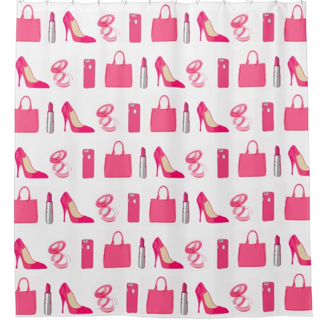Girly things custom shower curtain (Front)