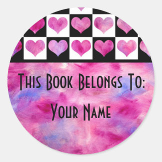 Girly This Book Belongs To Sticker