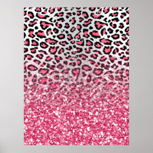 girly trendy bubble gum pink leopard animal print