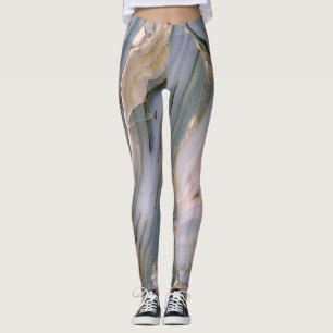Girly Trendy Colourful Marble Texture Leggings