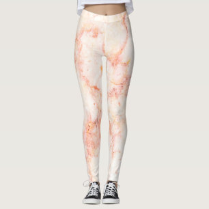 Girly Trendy  Marble Texture Leggings