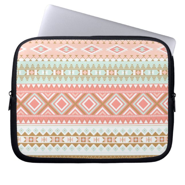 Girly Tribal Inspired Pattern Laptop Sleeve (Front)