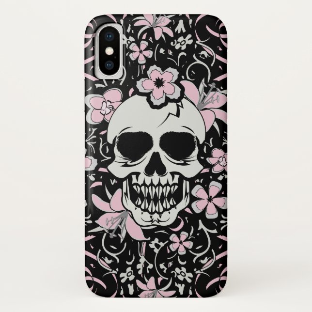 Girly Vintage Skull Case-Mate iPhone Case (Back)