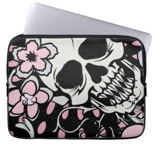 Girly Vintage Skull  Laptop Sleeve
