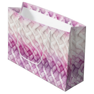 Girly Warm Pink White Abstract Large Gift Bag