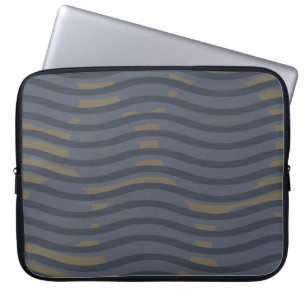 girly wavy geometry modern patterns laptop sleeve