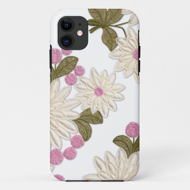 Girly White and Pink Daisies iPhone 5 Case (Back)